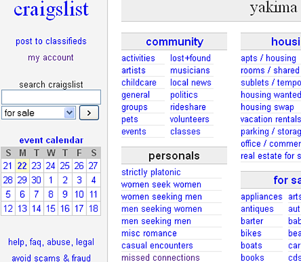 Yakima Craigslist Missed Connections, A Very Stupid Poem