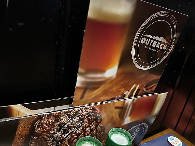 menu with a beer picture