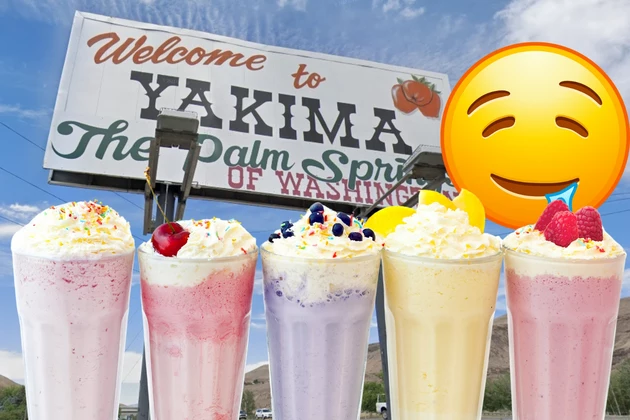 Welcome to Yakima sign and 4 milkshakes